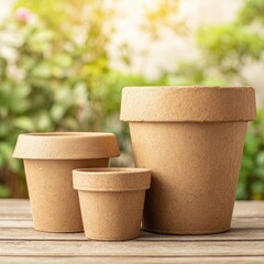 Biodegradable Pots Made from Natural Fiber Material