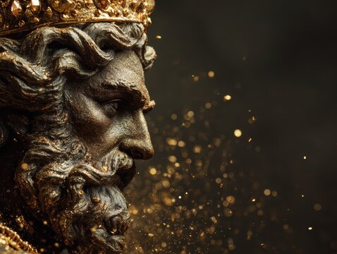 Legendary King Midas Surrounded by Glowing Gold Particles