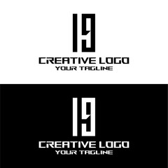 creative letter logo hg design vector