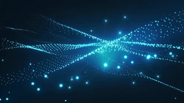 Futuristic Blue Technology Abstract Background Loop 4K