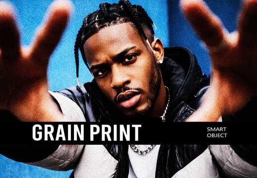 Grainy Printer Effect Mockup