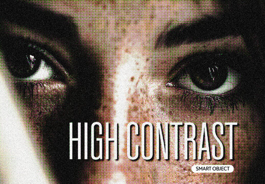 High Contrast Analog Print Photo Effect