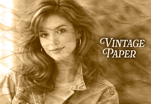 Old Press Sepia Paper Photo Effect