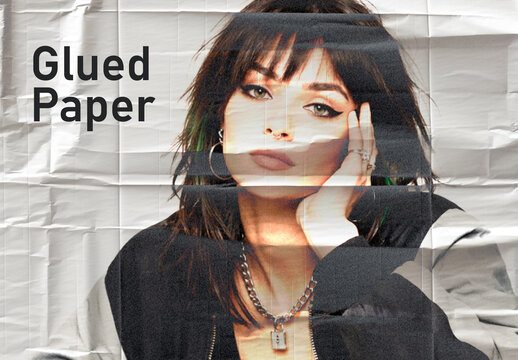 Glued Paper Photo Effect