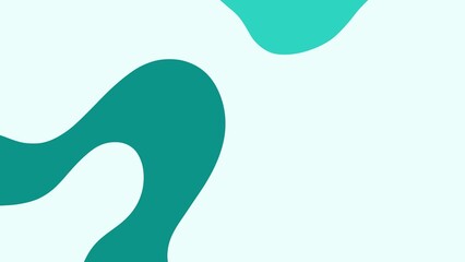 Modern Teal Abstract Background with Organic Fluid Shapes