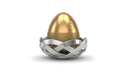 Fototapeta premium Retirement Planning and Long-Term Wealth Icon – 3D Nest Egg