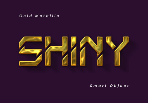 Angular Shiny Gold Metallic Text Effect