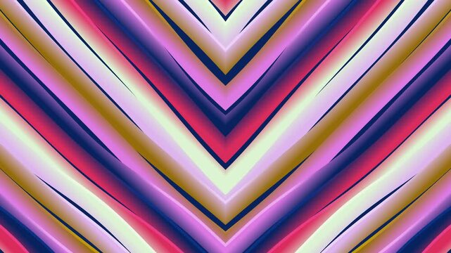 Vibrant abstract pattern featuring chevron shapes in multiple colorful layers