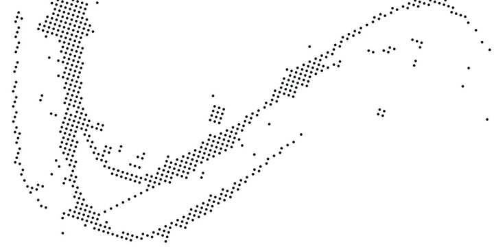 Halftone dotted abstract background. Grain gradient texture background with dots. Noise Stipple pointillism pattern. Sand, grain, grunge stipple effect. Abstract texture, vector illustration. modern
