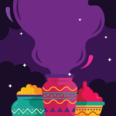 Holi Hai Festival Banner Social post and print, holi title and template. holly poster and flyer.