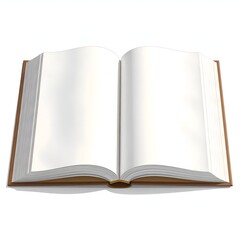 Open Book with Blank Pages for Writing or Drawing.