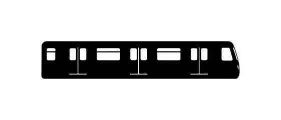 Fototapeta premium Modern Black Vector Train Illustration