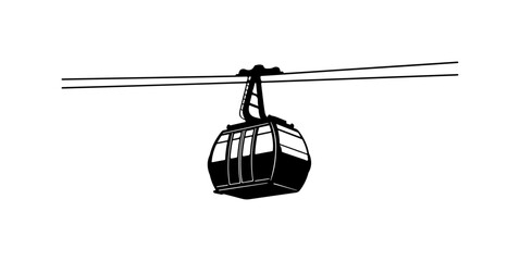 Modern Cable Car Vector Illustration © Rokeyadesigner