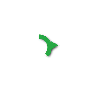 Green Arrow Right Curved Icon