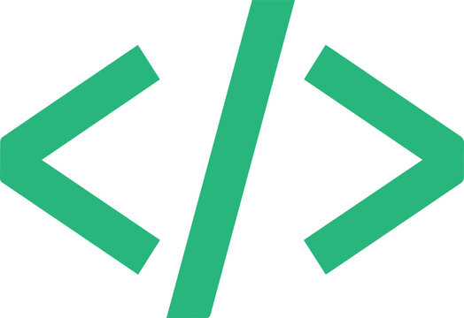 Modern code symbol for programming and development