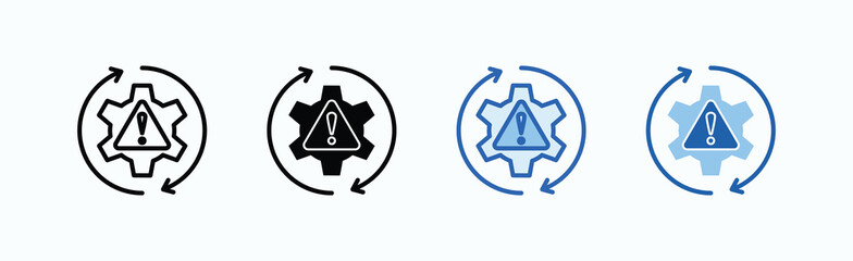 Disaster Recovery Icon Sheet Multiple Style Collection Isolated Vector