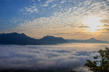 sunrise over the mountains