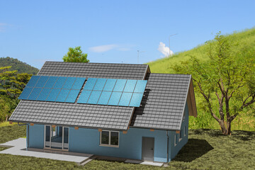 solar panels on a roof