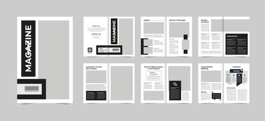 Business Magazine Layout Template Fashion Magazine Design, Clean Lifestyle Magazine also Magazine Template