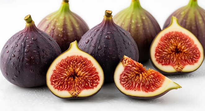 Delicious Fresh Figs, Whole and Sliced