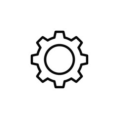 Obraz premium Simple cogwheel icon representing mechanics, industry, and engineering concepts in a clean, minimalist design