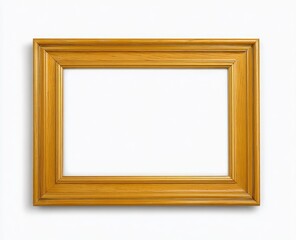 Ornate wooden picture frame with a warm, glossy finish on white