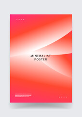Fototapeta premium Minimalist abstract background featuring soft red and orange gradient with fluid light waves and elegant typography