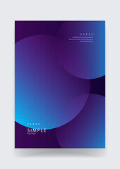 Fototapeta premium Minimalist flyer design featuring dark purple and blue spheres with soft lighting and professional typography for corporate events