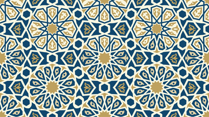 Islamic Geometric Pattern Seamless Background for Interior Design & Decor