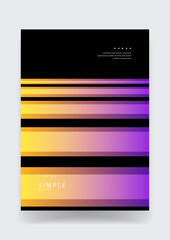 Clean horizontal lines featuring yellow to purple sunset color shifts
