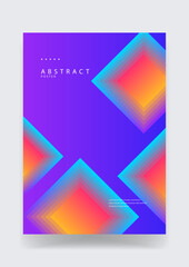 Dynamic diamond shapes with multi-layered colorful gradient edges
