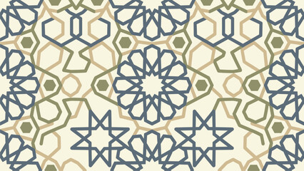 Seamless Islamic Geometric Pattern Background for Decor & Design Projects