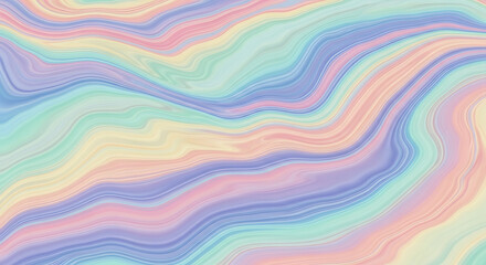 Obraz premium A vibrant abstract background features a seamless spectrum of colorful rainbow waves and geometric vector shapes in a flowing mosaic design