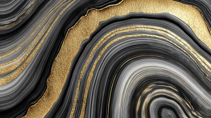 Abstract gold vein texture in shades of gray luxury decorative background