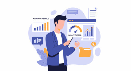 A man analyzes business data on a tablet, showcasing his professional work in data management.