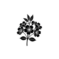 Cherry Blossom Branch Silhouette.