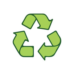 Obraz premium Green Recycling Symbol Icon