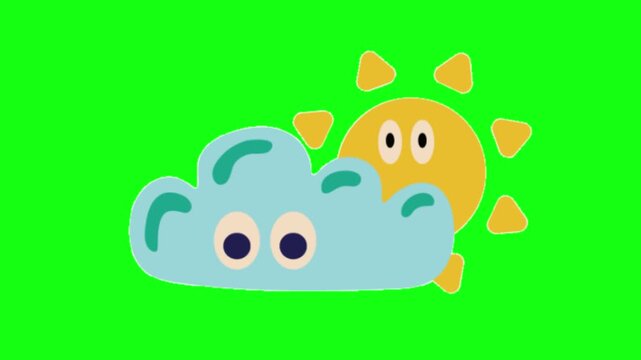 animasi cloud, background, green screen, animation	

