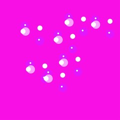 Magenta Abstract Circle Composition, Vibrant Geometric Bokeh Pattern