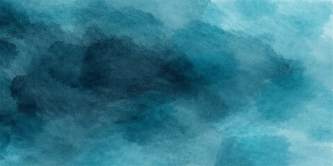 Naklejka premium An abstract blue sky background features wispy white clouds and dark storm textures blending into a motion of smoke and light for a natural weather backdrop