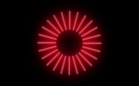 Circle fireworks Set line blast animation of circle burst motion graphics in After Effects pop up, black background. Line blast, shiny, explosion.