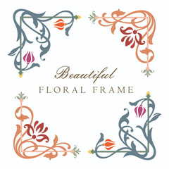 Fototapeta premium Floral Vintage Corner and Divider Ornaments