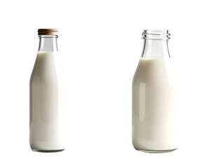 bottle of milk isolated on white, PNG file transparant background