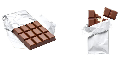 chocolate bar with nuts, PNG file transparant background