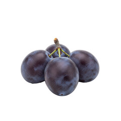 Whole Plum Cluster, isolated on a transparent background