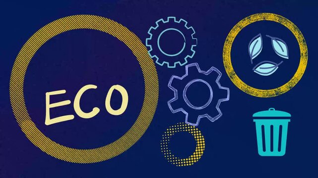 eco friendly gear icon animation