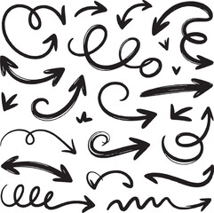 Arrow Direction Line Editable Icon Set &ndash; Contains Icons Related to Navigation, Direction, Pointer, Symbol, Movement & More. Editable Stroke. Vector Illustration