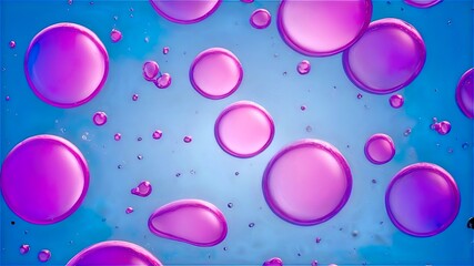 Realistic transparent water drops viewed from above on an isolated background. 