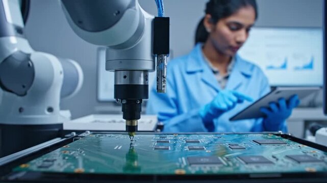 Robotics and AI Automation in Electronics Manufacturing with Precision Assembly