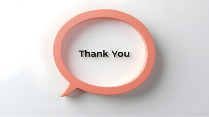 3D Thank You Speech Bubble